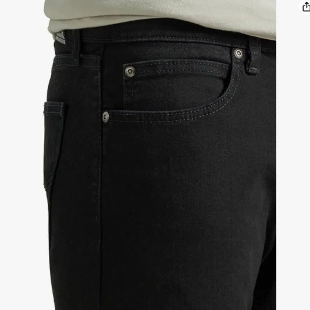 Lee Men's Legendary Slim Straight Jean Overdye Black 42W x 29L